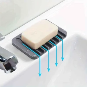 Free Punch Silicone Soap Holder Draining Soap Dish Non Slip Kitchen Bathroom Cou